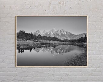 Black and White, Jackson Hole Print, Jackson Hole Wall Art, Jackson Hole Poster, Jackson Hole Photo, Jackson Hole Wall Decor, Wyoming