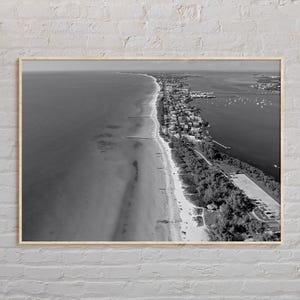 Zwart-wit, print Anna Maria Island, kunst aan de muur Anna Maria Island, poster Anna Maria Island, foto Anna Maria Island, poster Florida