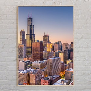 Vraie photo, impression de Chicago, art mural Chicago, affiche de Chicago, photo de Chicago, impression d'affiche de Chicago, décoration murale de Chicago, affiche de l'Illinois