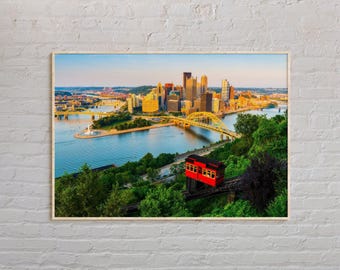 Real Photo, Pittsburgh Print, Pittsburgh Wall Art, Pittsburgh Poster, Pittsburgh Photo, Pittsburgh Poster Print, Pennsylvania, USA