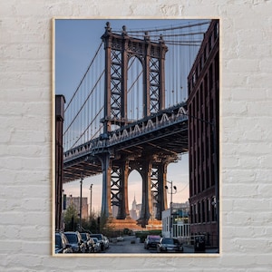 Foto real, Impresión de Brooklyn, Arte mural de Brooklyn, Póster de Brooklyn, Foto de Brooklyn, Impresión de póster de la ciudad de Nueva York, Impresión de póster de Nueva York