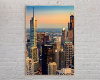 Vraie photo, impression de Chicago, art mural Chicago, affiche de Chicago, photo de Chicago, impression d'affiche de Chicago, décoration murale de Chicago, affiche de l'Illinois