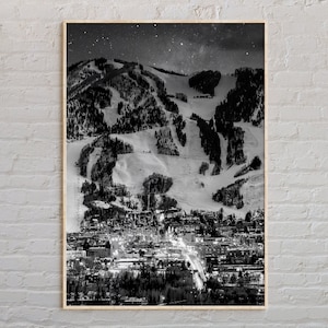 Black and White, Aspen Print, Aspen Wall Art, Aspen Poster, Aspen Photo, Aspen Poster Print, Aspen Wall Decor, Colorado Poster Print, USA