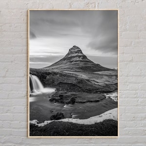 Noir et blanc, impression Islande, art mural Islande, affiche Islande, photo Islande, impression affiche Islande, décoration murale Islande, impression Europe