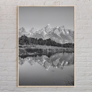 Black and White, Jackson Hole Print, Jackson Hole Wall Art, Jackson Hole Poster, Jackson Hole Photo, Jackson Hole Wall Decor, Wyoming