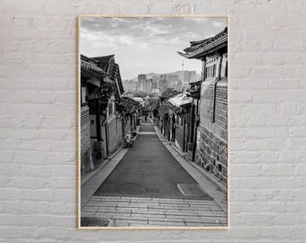 Blanco y negro, Impresión de Corea del Sur, Arte de Corea del Sur, Póster de Corea del Sur, Foto de Corea del Sur, Impresión de póster de Corea del Sur, Decoración de Corea del Sur