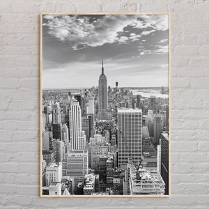 Noir et blanc, impression Manhattan, art mural Manhattan, affiche Manhattan, photo Manhattan, impression affiche Manhattan, décoration murale Manhattan, États-Unis