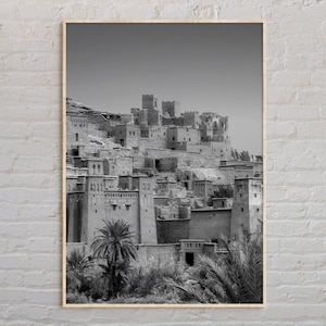 Noir et blanc, impression du Maroc, art mural Maroc, affiche du Maroc, photo du Maroc, impression d'affiche du Maroc, décoration murale du Maroc, affiche de l'Afrique