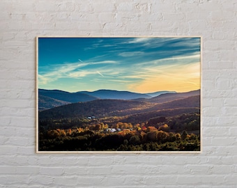 Foto real, impresión de Vermont, arte mural de Vermont, póster de Vermont, foto de Vermont, impresión de póster de Vermont, decoración de Vermont, impresión de póster de EE. UU.