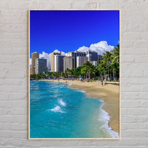 Real Photo, Honolulu Print, Honolulu Wall Art, Honolulu Poster, Honolulu Photo, Honolulu Poster Print, Honolulu Decor, Hawaii Poster