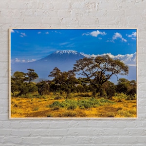 Real Photo, Mount Kilimanjaro Print, Mount Kilimanjaro Wall Art, Mount Kilimanjaro Poster, Mount Kilimanjaro Photo, Tanzania Poster