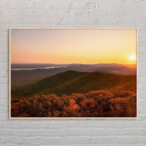 Foto real, impresión de las montañas Catskill, arte mural de las montañas Catskill, póster de Catskill, foto de las montañas Catskill, impresión de póster de Nueva York