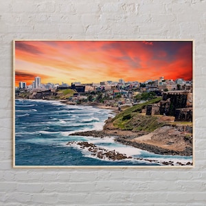 Real Photo, San Juan Print, San Juan Wall Art, San Juan Poster, San Juan Photo, San Juan Poster Print, San Juan Decor, Puerto Rico