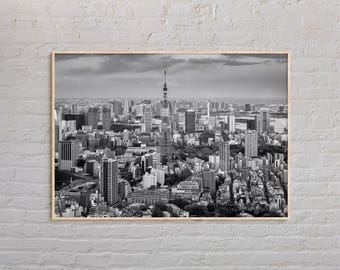 Czarno-biały, wydruk z Tokio, sztuka ścienna z Tokio, plakat z Tokio, zdjęcie z Tokio, wydruk plakatu z Tokio, dekoracja ścienna z Tokio, wydruk plakatu z Japonii, Azja