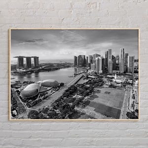 Black and White, Singapore Print, Singapore Wall Art, Singapore Poster, Singapore Photo, Singapore Poster Print, Singapore Wall Decor