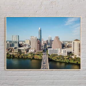 Real Photo, Austin Print, Austin Wall Art, Austin Poster, Austin Photo, Austin Poster Print, Auditorium Shores, Texas Poster, USA