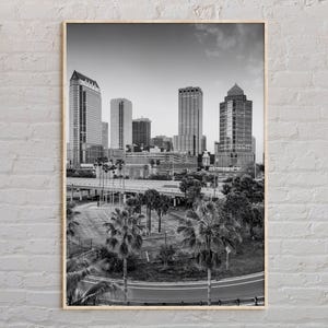 Black and White, Tampa Print, Tampa Wall Art, Tampa Poster, Tampa Photo, Tampa Poster Print, Tampa Wall Decor, Florida Poster Print, USA