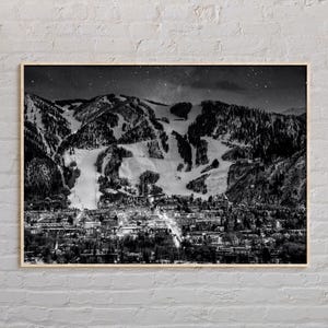 Black and White, Aspen Print, Aspen Wall Art, Aspen Poster, Aspen Photo, Aspen Poster Print, Aspen Wall Decor, Colorado Poster Print, USA