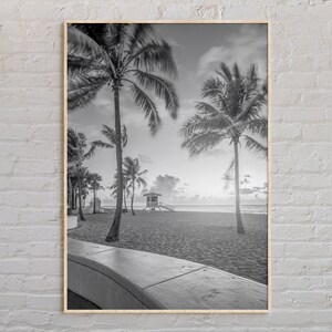 Zwart-wit, print Florida, kunst aan de muur Florida, poster Florida, foto Florida, poster Florida, decor Florida, poster Florida