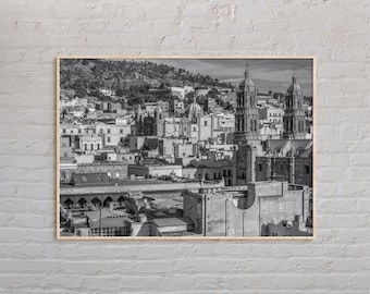 Blanco y negro, Impresión de Zacatecas, Arte de la pared de Zacatecas, Cartel de Zacatecas, Foto de Zacatecas, Impresión de carteles de Zacatecas, Decoración de Zacatecas, México