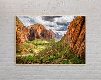 Echte foto, Zion National Park-afdruk, Zion-muurkunst, Zion-poster, Zion-foto, Zion-posterafdruk, Zion-muurdecoratie, Verenigde Staten afdrukken