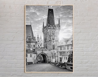 Black and White, Prague Print, Prague Wall Art, Prague Poster, Prague Photo, Prague Poster Print, Prague Wall Decor, Czech Republic