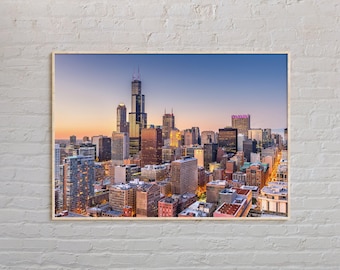 Vraie photo, impression de Chicago, art mural Chicago, affiche de Chicago, photo de Chicago, impression d'affiche de Chicago, décoration murale de Chicago, affiche de l'Illinois