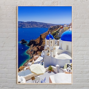 Santorini Print, Santorini Wandkunst, Santorini Poster, Santorini Foto, Santorini Poster Print, Santorini Decor, Griechenland