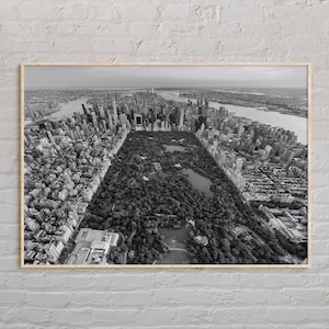 Noir et blanc, impression Central Park, art mural Central Park, affiche de Central Park, photo de Central Park, impression d'affiche de New York, New York