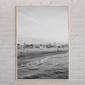 Black and White, Seal Beach Print, Seal Beach Wall Art, Seal Beach Poster, Seal Beach Photo, Seal Beach Wall Decor, California Poster, USA