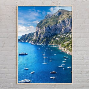 Foto real, Impresión de Capri, Arte mural de Capri, Póster de Capri, Foto de Capri, Impresión de póster de Capri, Decoración mural de Capri, Nápoles, Campania, Italia