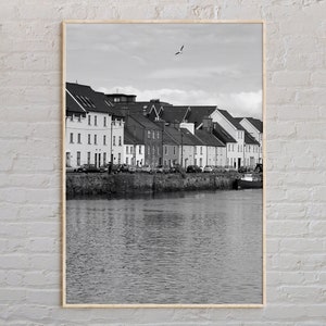 Schwarz und weiß, Galway Print, Galway Wandkunst, Galway Poster, Galway Foto, Galway Poster Druck, Galway Wand-Dekor, Irland Poster
