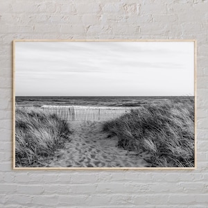 Noir et blanc, impression Les Hamptons, art des Hamptons, affiche des Hamptons, photo des Hamptons, décoration des Hamptons, impression d'affiche de New York