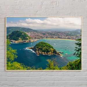 Echtes Foto, San Sebastian Druck, San Sebastian Wandkunst, San Sebastian Poster, San Sebastian Foto, San Sebastian Wanddekor, Spanien