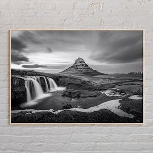 Noir et blanc, impression Islande, art mural Islande, affiche Islande, photo Islande, impression affiche Islande, décoration murale Islande, impression Europe
