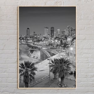Noir et blanc, impression Tel-Aviv, art mural Tel-Aviv, affiche Tel-Aviv, photo Tel-Aviv, impression affiche Tel-Aviv, décoration murale Tel-Aviv, Israël