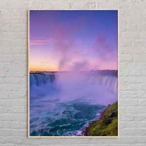 Fotografía real, impresión de las cataratas del Niágara, arte mural de las cataratas del Niágara, póster de las cataratas del Niágara, fotografía de las cataratas del Niágara, decoración de pared de Columbia Británica