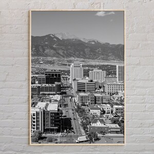 Noir et blanc, impression Colorado Springs, Art Colorado Springs, affiche Colorado Springs, photo Colorado Springs, déco Colorado Springs