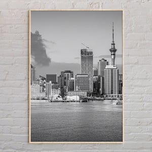 Noir et blanc, impression d&#39;Auckland, art d&#39;Auckland, affiche d&#39;Auckland, photo d&#39;Auckland, impression d&#39;affiche d&#39;Auckland, décoration murale d&#39;Auckland, Nouvelle-Zélande