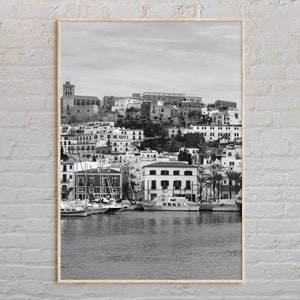 Schwarzweiß, Ibiza Print, Ibiza Wandkunst, Ibiza Poster, Ibiza Foto, Ibiza Poster Druck, Ibiza Wanddekor, Spanien Poster Druck, Europa