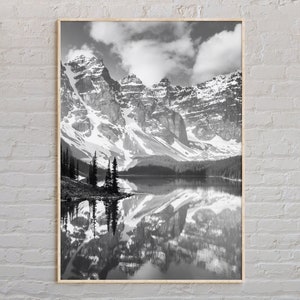 Schwarzweiß, Banff Druck, Banff Wandkunst, Banff Poster, Banff Foto, Banff Poster Druck, Banff Wand-Dekor, Kanada Poster Druck