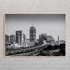 Zwart-wit, Boston-poster, Boston-muurkunst, Boston-poster, Boston-foto, Boston-poster, Boston-muurdecoratie, Massachusetts-poster