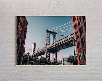 Foto real, Impresión de Brooklyn, Arte mural de Brooklyn, Póster de Brooklyn, Foto de Brooklyn, Impresión de póster de la ciudad de Nueva York, Impresión de póster de Nueva York