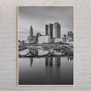 Black and White, Columbus Print, Columbus Wall Art, Columbus Poster, Columbus Photo, Columbus Poster Print, Columbus Decor, Ohio Print