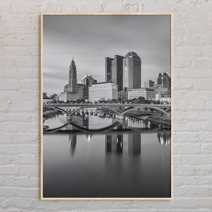 Black and White, Columbus Print, Columbus Wall Art, Columbus Poster, Columbus Photo, Columbus Poster Print, Columbus Decor, Ohio Print