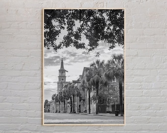 Black and White, Charleston Print, Charleston Wall Art, Charleston Poster, Charleston Photo, Charleston Poster Print, Charleston Decor