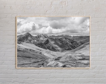 Impresión en blanco y negro de Perú, arte mural de Perú, póster de Perú, foto de Perú, impresión de póster de Perú, decoración de pared de Perú, impresión de póster de Sudamérica