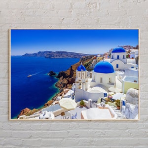 Santorini Print, Santorini Wandkunst, Santorini Poster, Santorini Foto, Santorini Poster Print, Santorini Decor, Griechenland