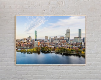 Foto real, Impresión de Boston, Arte mural de Boston, Póster de Boston, Foto de Boston, Impresión de póster de Boston, Decoración de pared de Boston, Póster de Massachusetts
