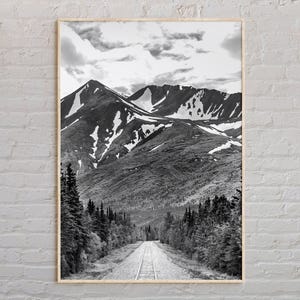 Black and White, Alaska Print, Alaska Wall Art, Alaska Poster, Alaska Photo, Alaska Poster Print, Alaska Wall Decor, United States Print